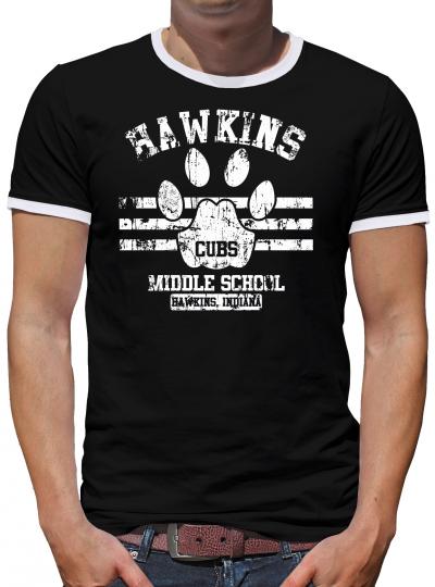 Stranger Hawkins Things Kontrast T-Shirt Herren 
