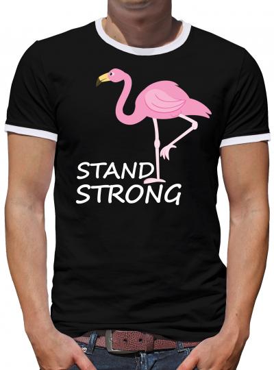 Stand Strong Flamingo Kontrast T-Shirt Herren 