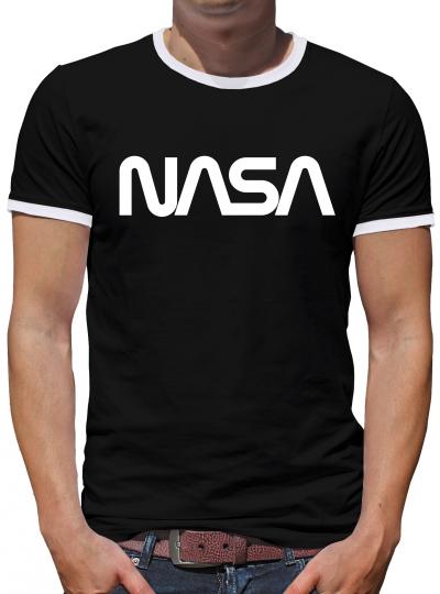 Nasa Worm Logo Kontrast T-Shirt Herren 