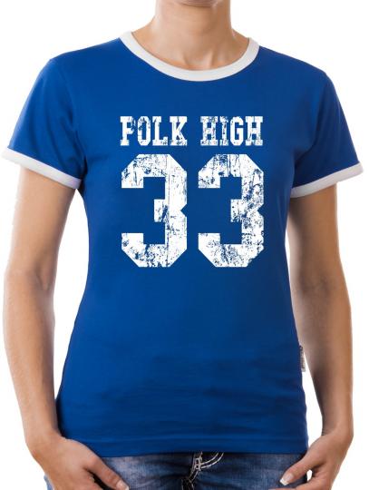 TLM Polk High 33 Bundy Kontrast T-Shirt Damen 