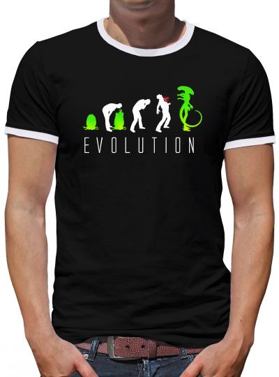 Evolution Alien Kontrast T-Shirt Herren 