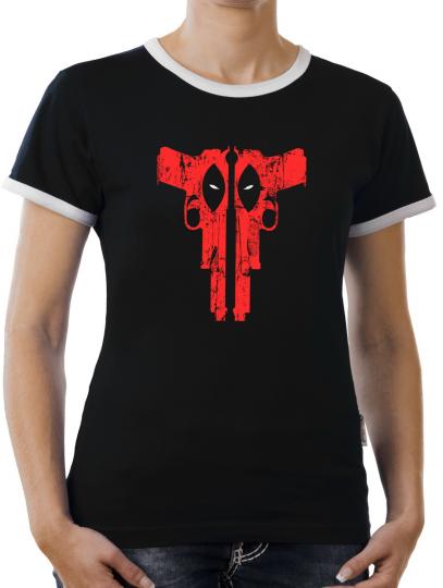 TLM Deadpool Weapon Kontrast T-Shirt Damen 