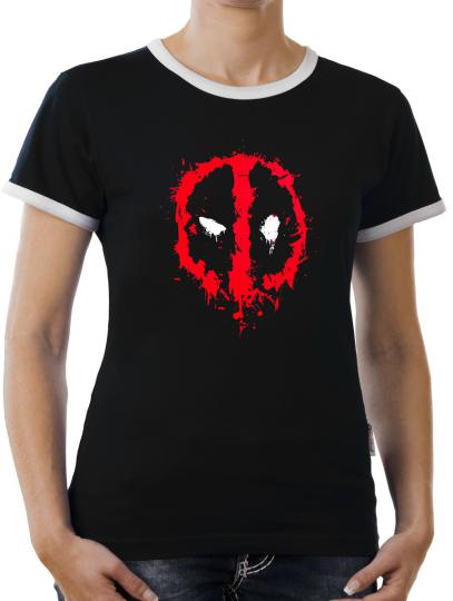 TLM Deadpool Logo Kontrast T-Shirt Damen 