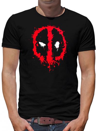 Deadpool Logo Kontrast T-Shirt Herren 