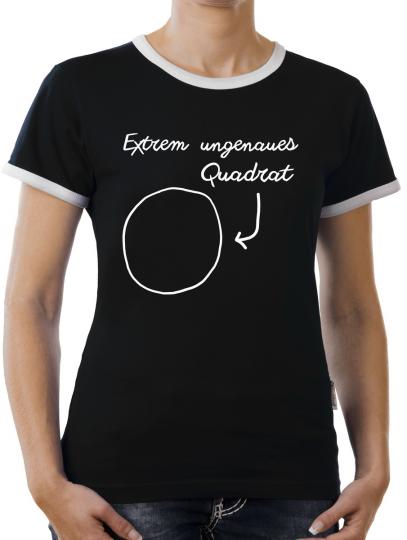 TLM Extrem ungenaues Quadrat Kontrast T-Shirt Damen 