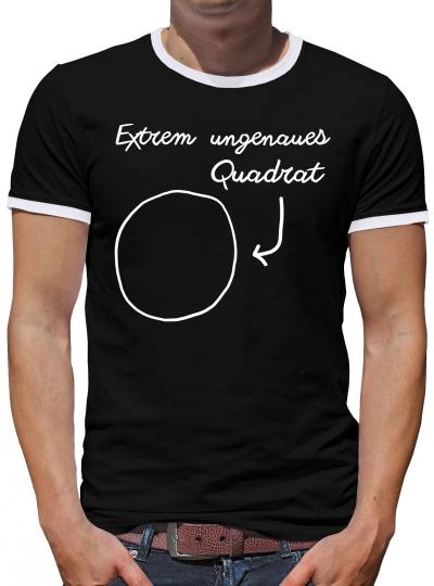 Extrem ungenaues Quadrat Kontrast T-Shirt Herren S Schwarz Schwarz | S