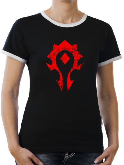 TLM Horde Symbol Logo Kontrast T-Shirt Damen 