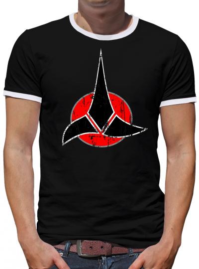 Klingonen Symbol Kontrast T-Shirt Herren 