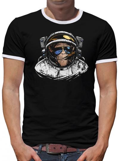 Chimpanzee outer Space Kontrast T-Shirt Herren 