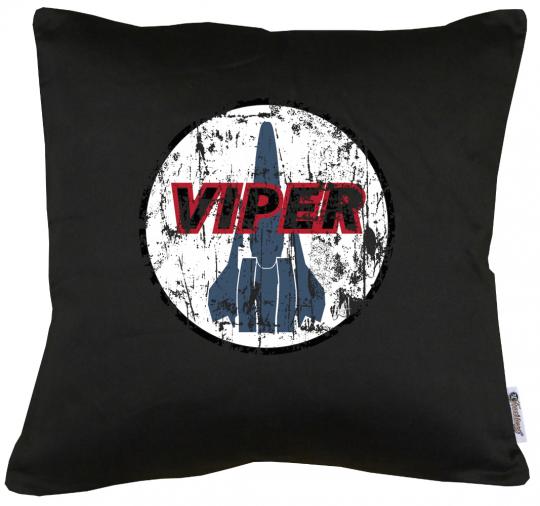 Battlestar Viper Symbol Logo Kissen mit Füllung 40x40cm 