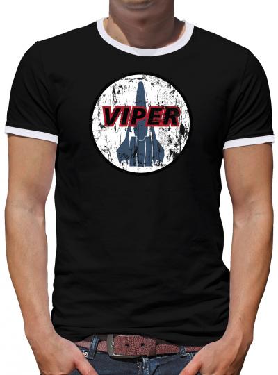 Battlestar Viper Symbol Logo Kontrast T-Shirt Herren 