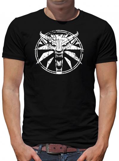 Circle Wolf Medallion Gamer T-Shirt XXL
