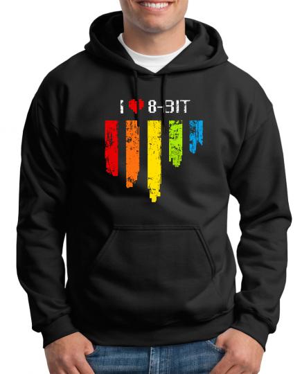 I love 8 Bit Kapuzenpullover 