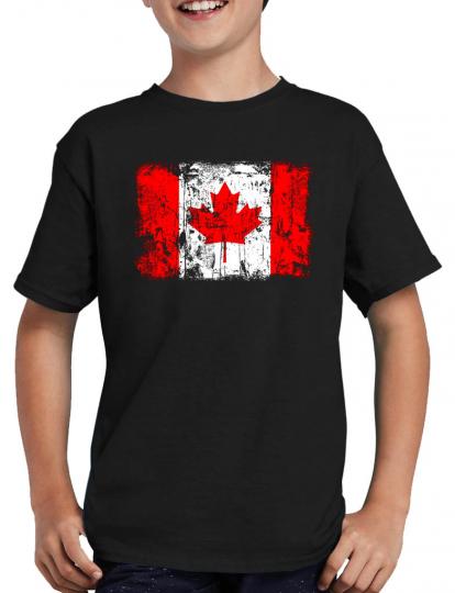 Kanada Vintage Flagge Fahne T-Shirt 