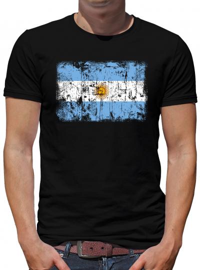 Argentinien Vintage Flagge Fahne T-Shirt 
