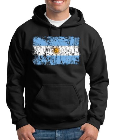 Argentinien Vintage Flagge Fahne Kapuzenpullover 