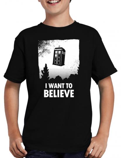 I want to believe Who T-Shirt Tardis Dalek Dr Time 