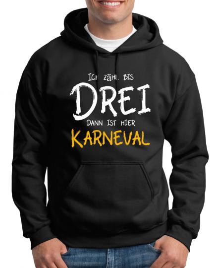 Ich zähl bis 3, dann ist hier Karneval Kapuzenpullover Karneval Fun Feiern 