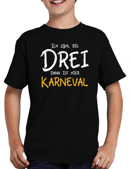 Ich zhl bis 3, dann ist hier Karneval T-Shirt Karneval Fun Feiern 