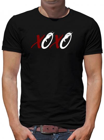 XOXO T-Shirt Valentinstag Herz Liebe Paar 