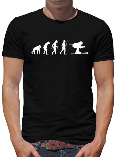 Evolution Skifahrer T-Shirt Ski Sprüche Fun XL