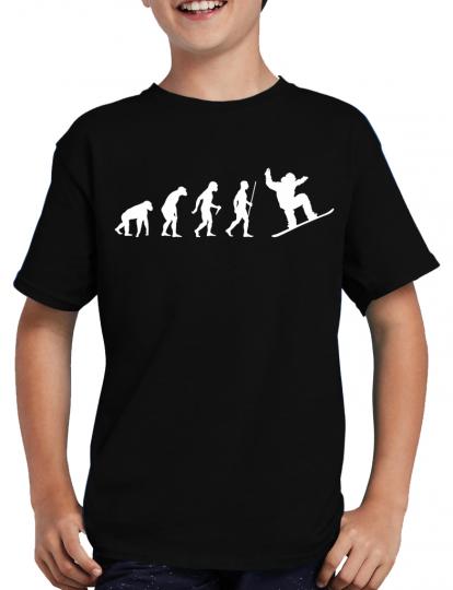 Evolution Snowboarder T-Shirt Ski Sprche Fun 