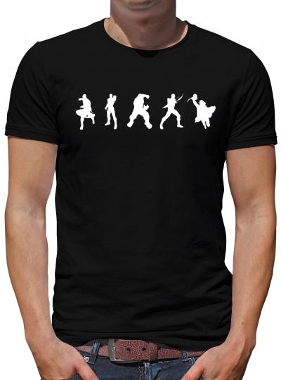 Superhelden Silhouetten T-Shirt Spass Lustig Fun Geek 