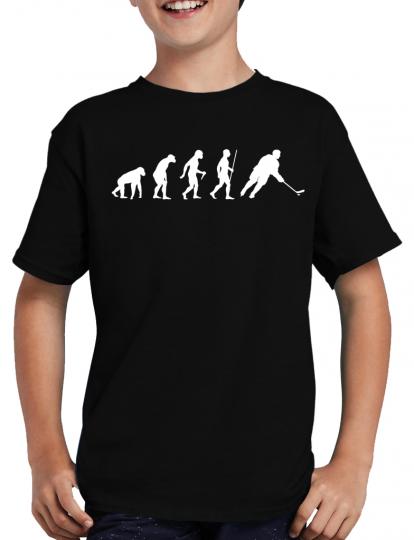 Evolution Eishockey T-Shirt Puk Geek Sport Fun 