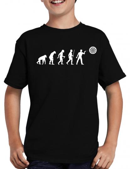 Evolution Darten T-Shirt Kneipe Pfeile Scheibe 