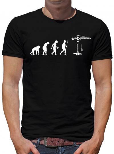 Evolution Kran T-Shirt Bau Sprüche Beruf Fun 