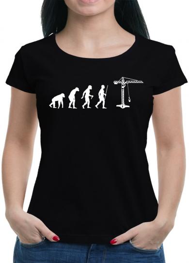 Evolution Kran T-Shirt Bau Sprüche Beruf Fun 