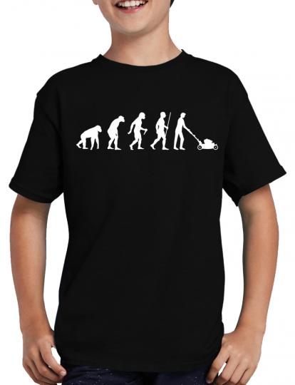 Evolution Rasenmher T-Shirt Lustig Spass Fun Nerd 