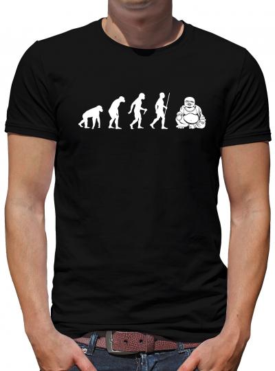 Evolution Buddha T-Shirt Sprüche Geek Fun 