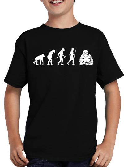 Evolution Buddha T-Shirt Sprche Geek Fun 