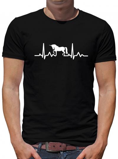 Herzschlag Einhorn T-Shirt Herzfrequenz Heart EKG 