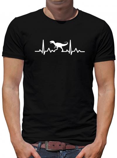 Herzschlag Dinosaurier T-Shirt Herzfrequenz EKG Heart 