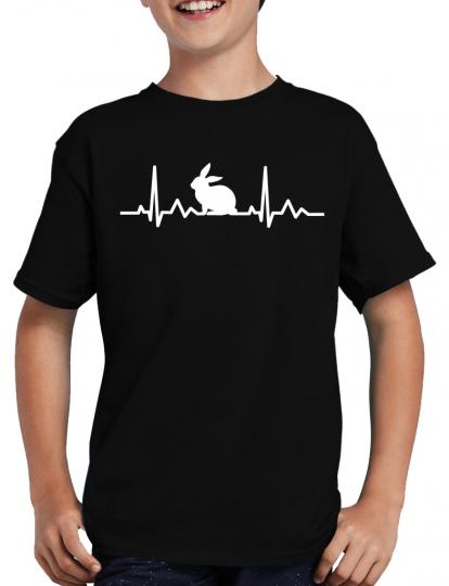 Herzschlag Hase T-Shirt Herzfrequenz EKG Heart 