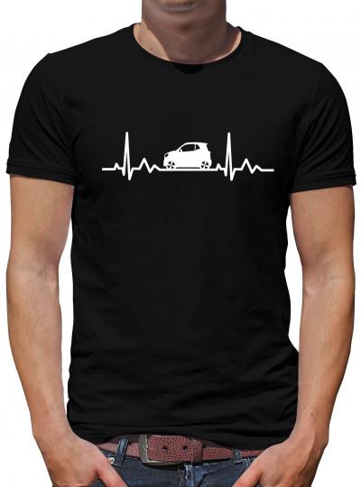 Herzschlag Auto T-Shirt Herzfrequenz EKG Heart 