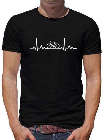 Herzschlag Fahrrad T-Shirt Herzfrequenz EKG Heart 