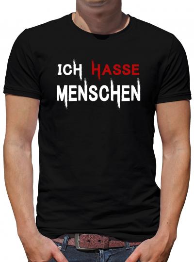 Ich hasse Menschen T-Shirt Herren Spruch Lustig Cool 