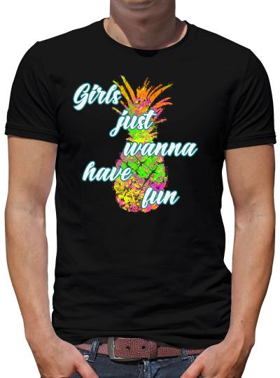 Girls just wanna have fun T-Shirt Herren Fun Lustig Spruch L