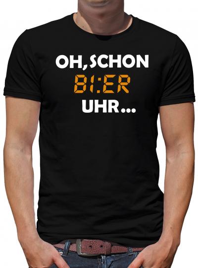 Oh, schon Bier Uhr T-Shirt Herren Fun Humor Spruch L