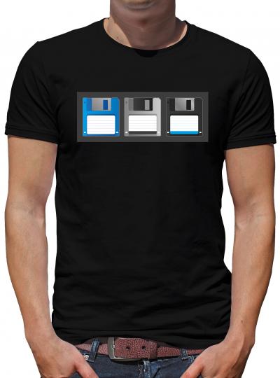 TShirt-People Retro Diskette T-Shirt Herren 