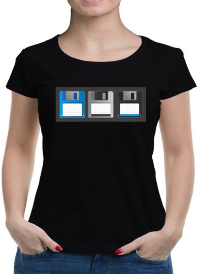 TShirt-People Retro Diskette T-Shirt Damen 