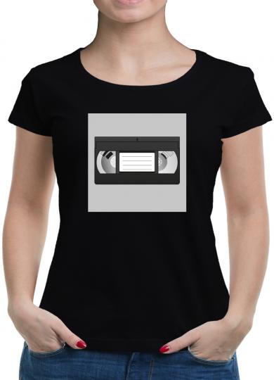 TShirt-People Retro VHS Kassette lineart T-Shirt Damen 
