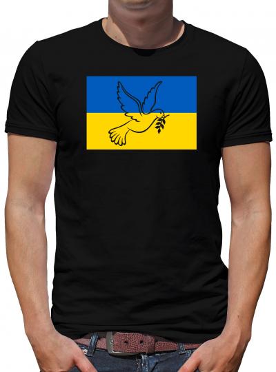 TShirt-People Ukraine Flagge Friedenstaube T-Shirt Herren 