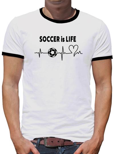 TShirt-People Scoccer is life Kontrast T-Shirt Herren 