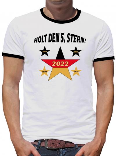 TShirt-People Holt den 5. Stern Kontrast T-Shirt Herren 