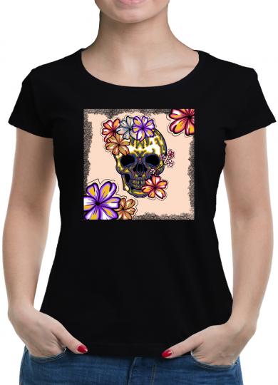 TShirt-People Skull Flowerpower T-Shirt Damen 