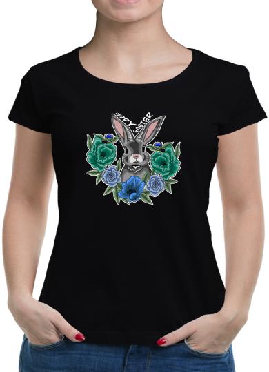 TShirt-People Rabbit Rose Blue T-Shirt Damen 